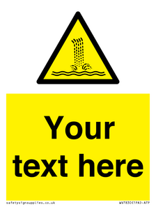 Custom warning artificial waterfall